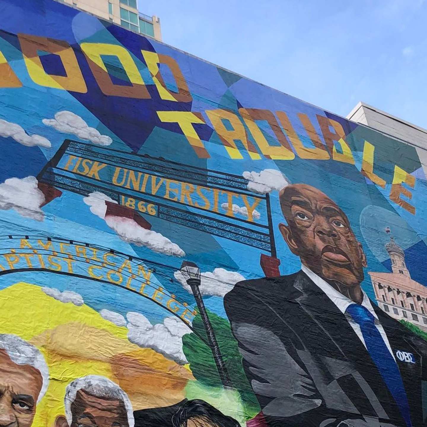 Good Trouble mural honoring Rep. John Lewis in downtown Nashville