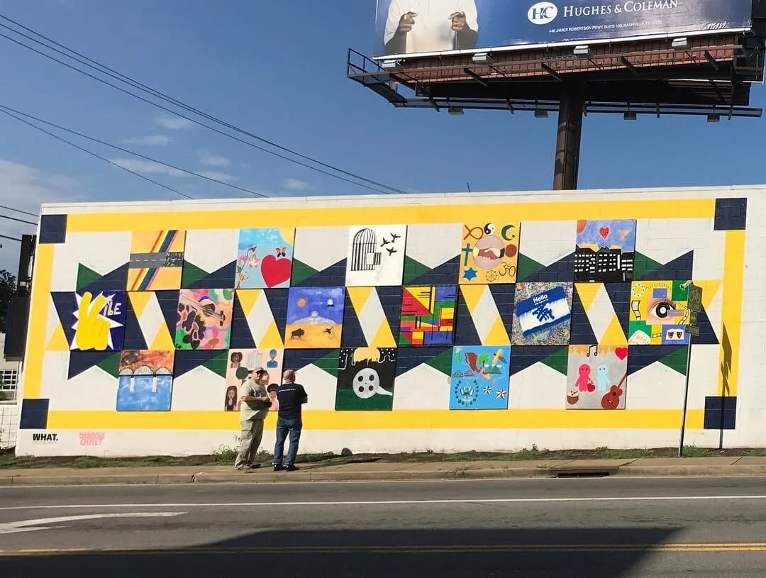 Off the Wall mural gallery along Charlotte Avenue in Nashville